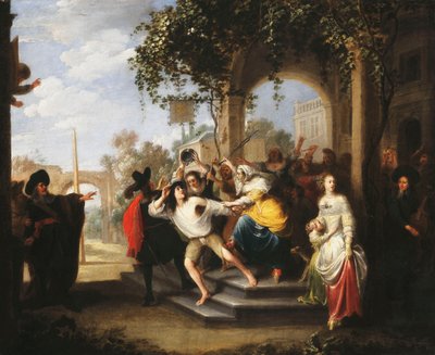 The Parable of the Prodigal Son - The Prodigal Son Chased Away by the Harlots by Hieronymus Janssens