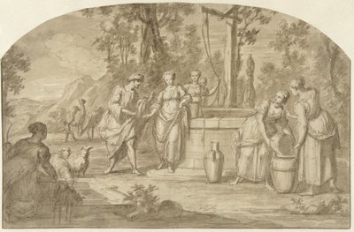 Eliezer and Rebekah at the Well by Hieronymus Lapis