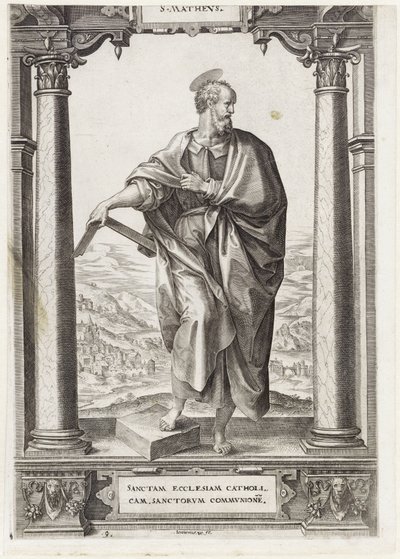 Saint Matthew (Christ and the Twelve Apostles, and Saint Paul) by Hieronymus Wierix