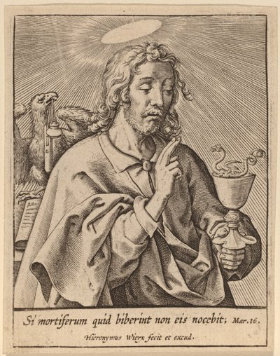 If They Drink Anything Deadly... (Saint John the Evangelist) by Hieronymus Wierix