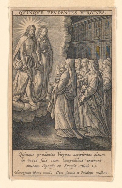 The Five Wise Virgins, from the Suite Speculum Virginitatis by Hieronymus Wierix