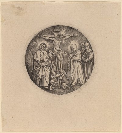 The Crucifixion Called the Sword Pommel of Maximilian by Hieronymus Wierix and Antonie Wierix after Albrecht Dürer