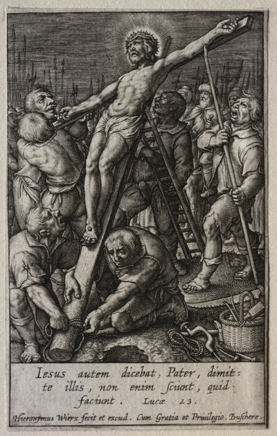 The Passion: Christ Being Crucified by Hieronymus or Jerome Wierix