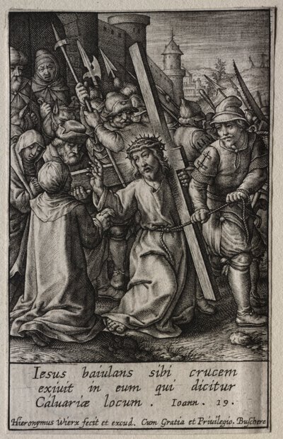 The Passion: Christ Carrying the Cross by Hieronymus or Jerome Wierix