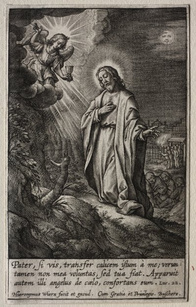 The Passion: Christ on the Mount of Olives by Hieronymus or Jerome Wierix