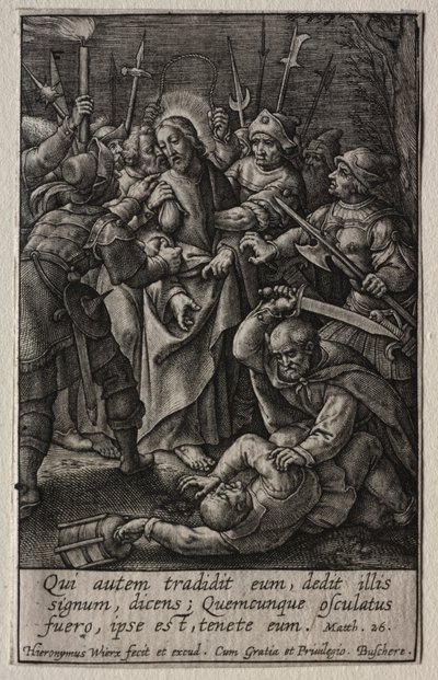 The Passion: The Betrayal of Christ by Hieronymus or Jerome Wierix