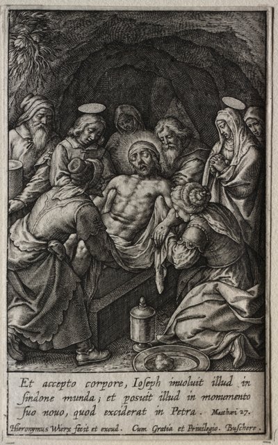 The Passion: The Entombment by Hieronymus or Jerome Wierix