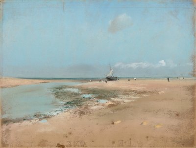 Beach at Low Tide (Mouth of the River) by Hilaire Germain Edgar Degas