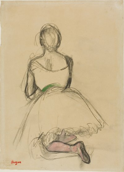 Dancer Kneeling, Seen from the Back by Hilaire Germain Edgar Degas
