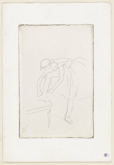 Dancer Putting on Her Shoe by Hilaire Germain Edgar Degas