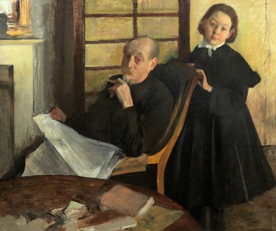 Henri Degas and His Niece Lucie Degas by Hilaire Germain Edgar Degas