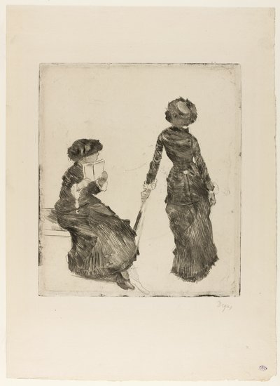 Mary Cassatt at the Louvre: The Etruscan Gallery by Hilaire Germain Edgar Degas