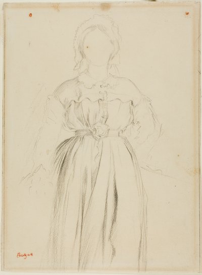Study for a Portrait of Marguerite de Gas by Hilaire Germain Edgar Degas