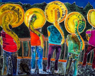 Sousaphones, Day of the Dead, Oaxaca by Hilary Simon