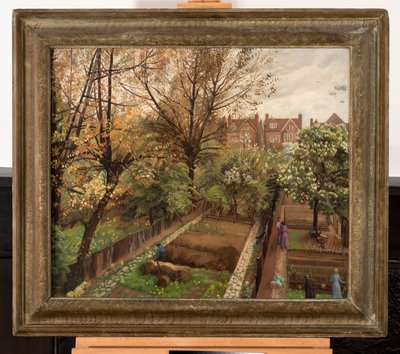 Wartime Garden, Finchley Road, Hampstead by Hilda Carline