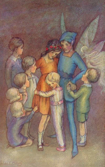 Peter Pan and Tinkerbell by Hilda Theodora Miller