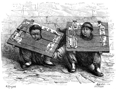 The pillory in Japan before the revolution, 1895 by Hildibrand