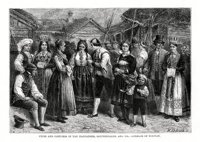 Types and costumes in Norway by Hildibrand