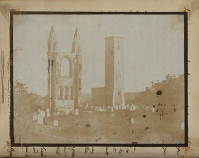 St. Regulus Tower and the East Gable of St. Andrews from the Northwest by Hill and Adamson