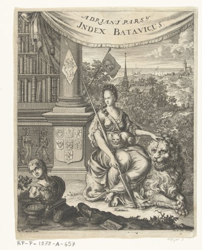 Title Page for Index Batavicus, or Name Roll of Batavian and Dutch Writers by Hillebrand van der Aa