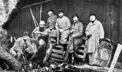 A Royal Shooting Party at Windsor, 1870-1910 by Hills and Saunders