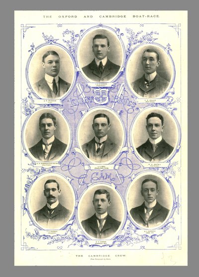 The Cambridge Crew, Oxford and Cambridge Boat Race, 1898 by Hills and Saunders