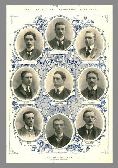 The Oxford Crew, Oxford and Cambridge Boat Race, 1898 by Hills and Saunders