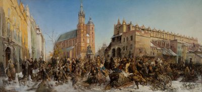 Fair on the Main Market Square in Krakow by Hipolit Lipinski