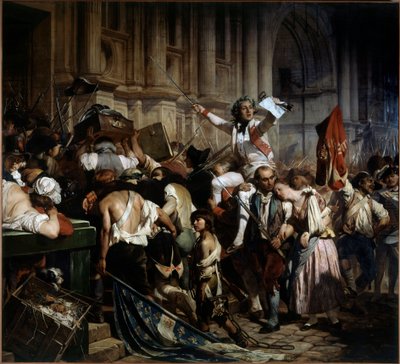 French Revolution: The Conquerors of the Bastille in Front of the Hotel de Ville of Paris in 1789 by Paul Delaroche