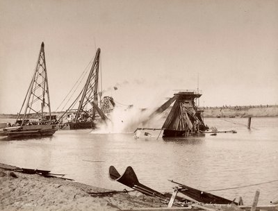 Blast of a Dredger Placed in a Canal by Hippolyte Arnoux