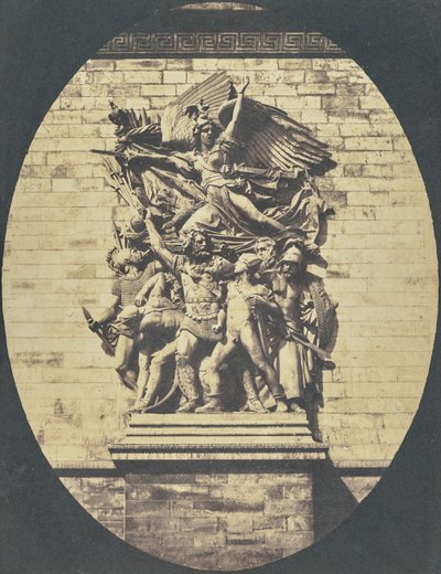 Detail of "The Departure of 1792 (or La Marseillaise)" by François Rude, Arc de Triomphe by Hippolyte Bayard