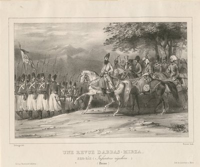 Prince, Field-Marshal Abbas Mirza Inspects Infantry Regiment by Hippolyte Bellange