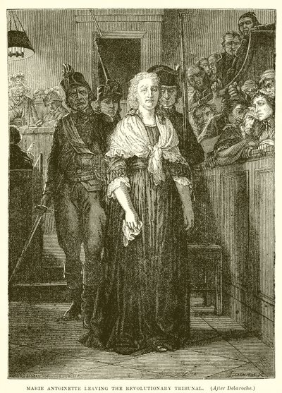 Marie Antoinette Leaving the Revolutionary Tribunal by Hippolyte Delaroche