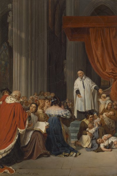 Saint Vincent de Paul Preaching to the Court of Louis XIII on Behalf of the Abandoned Children by Hippolyte Delaroche