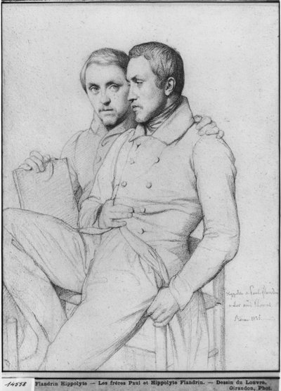 Double Portrait of Hippolyte and Paul Flandrin, 1835 by Hippolyte Flandrin