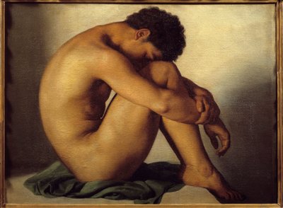 Study of Young Man Naked by Hippolyte Flandrin