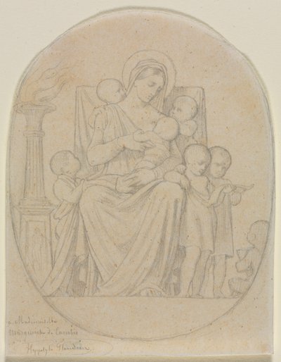 Saint Félicité and Her Seven Sons, second third 19th century by Hippolyte Jean Flandrin