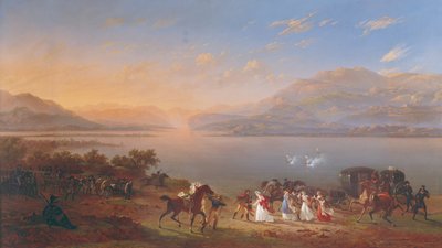 Empress Josephine Arriving to Visit Napoleon in Italy on the Banks of Lake Garda by Hippolyte Lecomte