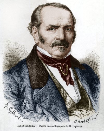 Allan Kardec (1804-1869) True Name Hippolyte Leon Denisart-Rivail, Inventor of Spiritualism in France, Engraving After a Photo by Leymarie by Hippolyte Leymarie