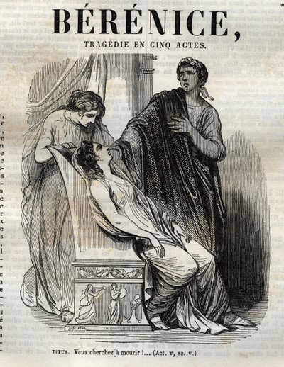 Berenice tragedy in five acts - engraving in 