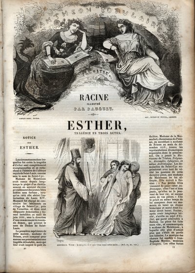 Illustration for Esther by Jean Racine (engraving) by Hippolyte Louis Pauquet