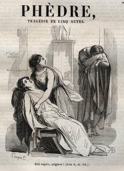 Phedre by Jean Racine (engraving) by Hippolyte Louis Pauquet