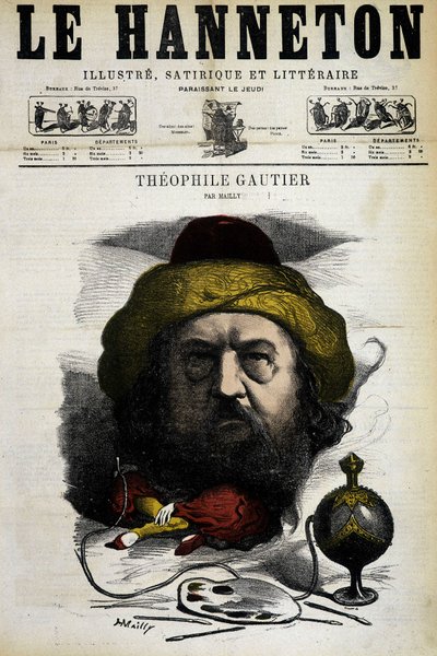 Théophile Gautier - by Mailly, in Le Hanneton of 09/05/1867 by Hippolyte Mailly