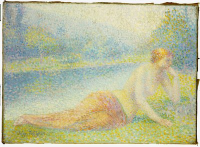 Reclining Nude by Hippolyte Petitjean
