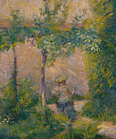 Woman in the Garden by Hippolyte Petitjean