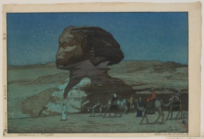 Sphinx - Night, Taisho era by Hiroshi Yoshida