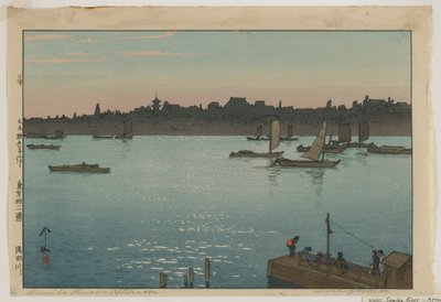 Sumida River - Afternoon, from the Series, Twelve Scenes of Tokyo, Taisho Era by Hiroshi Yoshida