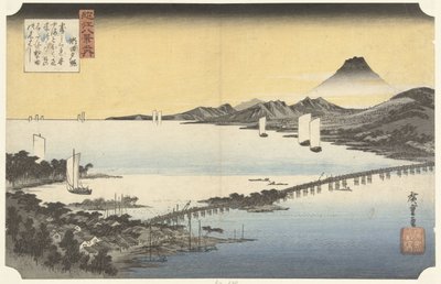Evening Glow at Seta by Hiroshige (I) , Utagawa