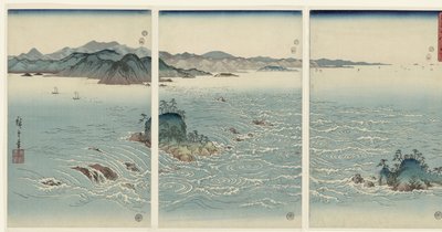 View of the Whirlpools at Naruta in the Province of Awa by Hiroshige (I) , Utagawa