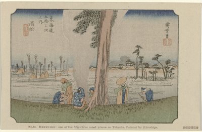 Hamamatsu (No. 30. Hawawatsu: one of the fifty-three noted places on Tokaido, painted by Hiroshige) by Hiroshige (I) , Utagawa